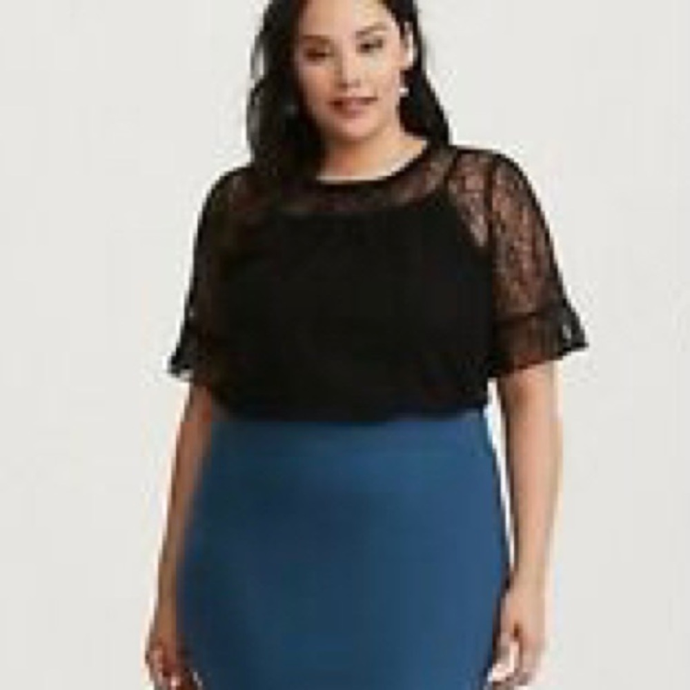Torrid Black Lace Top
